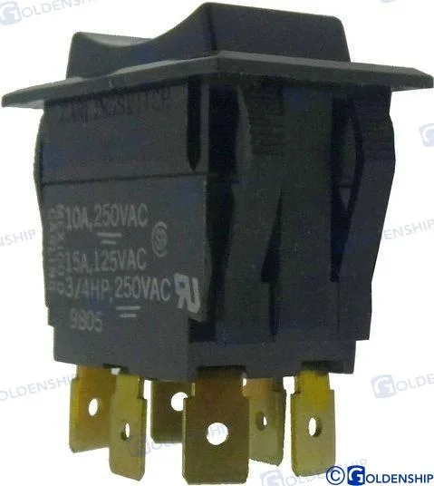 Interrupteur on-off-on mom Goldenship - réf A/P3515