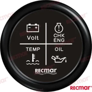Jauge multifonctions noir 12/24v Recmar – réf RECKY79202