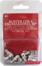 Kit 4 graisseurs coudes 90° m6 Recmar - réf RECT11958