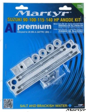 Kit anodes aluminium suzuki 90-140 Martyr – réf CMSZ90140KITA
