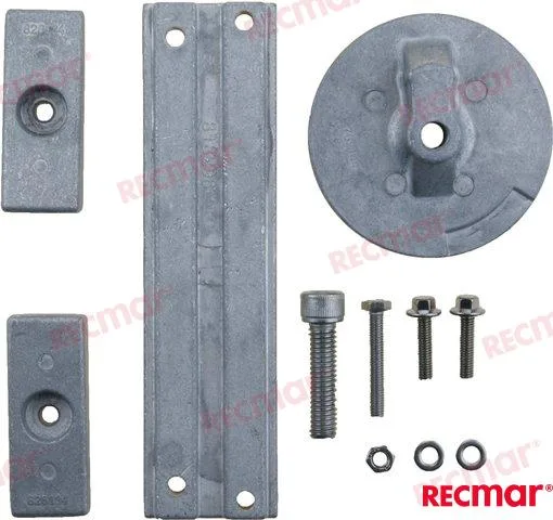 Kit d'anode Mercury verado V4 (aluminium) Recmar - réf RECKITMVERADO4AL