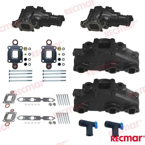 Kit échappement 2002+ GM 262 V6 dry 17cm Recmar - réf MARV6-3K