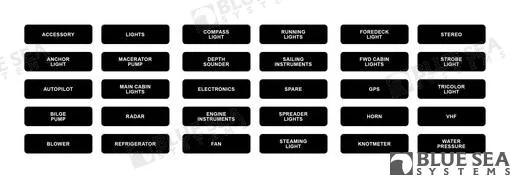 Kit etiquettes DC 120p Blue Sea - réf BS8039
