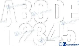 Kit numeros et lettres blanches Goldenship – réf GS41474