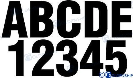 Kit numeros et lettres noires Goldenship - réf GS41473