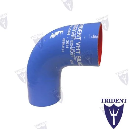 Manchon échappement silicone 3 1/2" 90º Trident - réf TRI292V3120