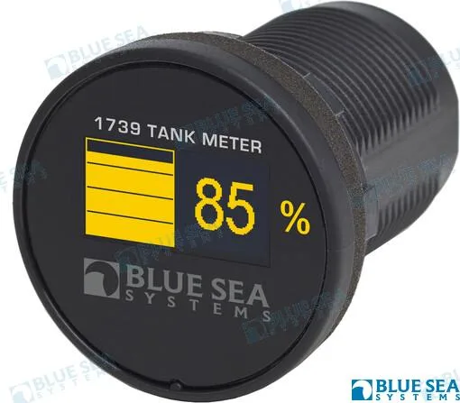 Mini-indicateur de niveau de réservoir OLED jaune 12/24 V, découpe 29 mm - Blue Sea Systems réf. BS1739