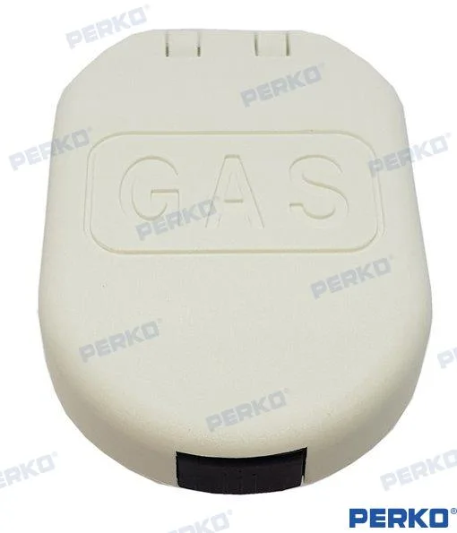 Nable de pont avec évent intégré, 90°, entrée 38 mm, marquage GAS (essence), blanc - Perko réf. GS31130