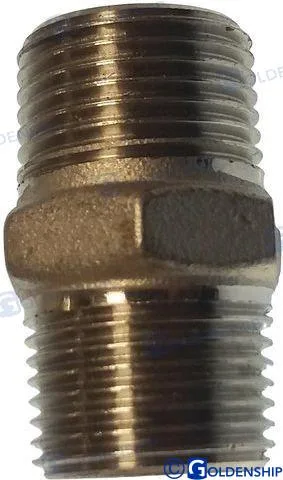Niple double aisi316 3/8″ Goldenship - réf GS30237