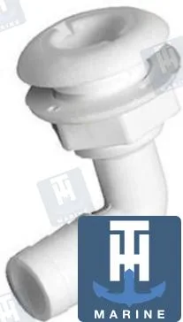 Passe coque 90º pour tuyau de 38 mm. T-H Marine – réf THTH-1592