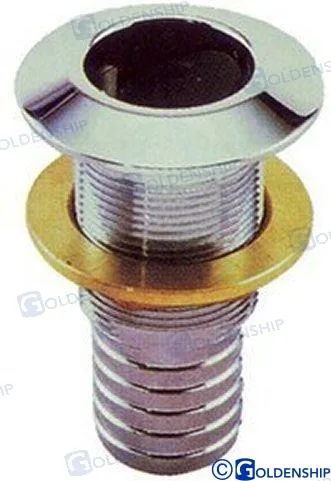 Passe-coque 1" laiton chromé pour tuyau de 30 mm - Goldenship réf. GS30073