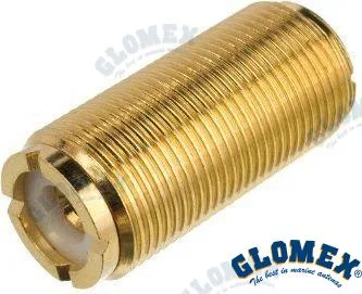 Pl258 double femelle or pour pl259 Glomex - réf GLORA133GOLD