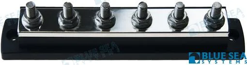 Barrette de distribution MaxiBus 250 A, 6 goujons 5/16"-18, sans vis - Blue Sea Systems réf. BS2126