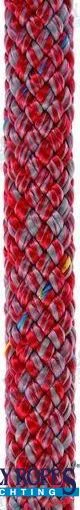 Poly-braid-32 10mm gris/rouge (110m) Poly Ropes - réf POL2082812110