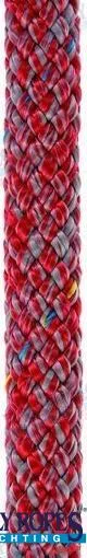 Poly-braid-32 8 mm gris/rouge (150m) Poly Ropes - réf POL2082812608