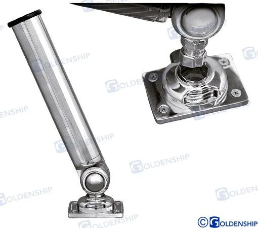 Porte-canne 360º en laiton chrome "click Goldenship - réf GS75120