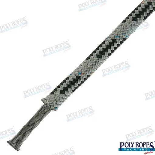 Prorace four gris/noir 6 mm (185 m) Poly Ropes - réf POL2081663106