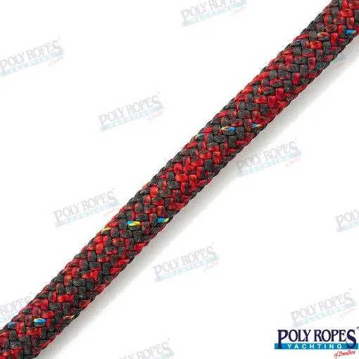 Prorace one noir/rouge 9 mm (m) Poly Ropes - réf POL2012620009