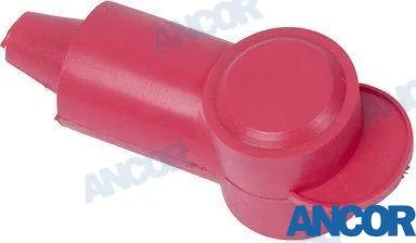 Capuchon de borne de batterie coudé rouge pour câble 8-2 AWG (8 à 32 mm²) - Ancor réf. AM260381