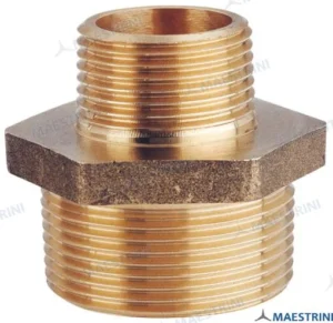 Raccord 1 »1/2 x 1 »1/4 m.m. laiton cr Maestrini – réf GS30897