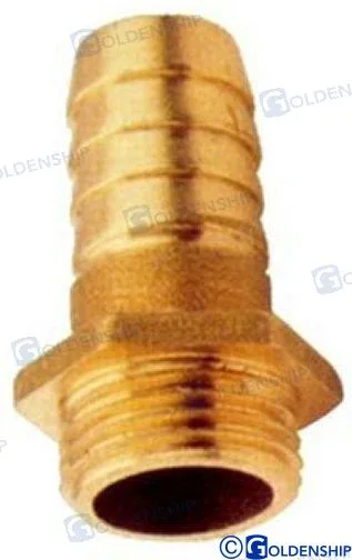 Raccord cannelé mâle 1 1/2" laiton pour tuyau de 45 mm - Goldenship réf. GS30105