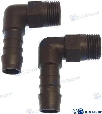 Coude mâle 90° 1" nylon pour tuyau de 25 mm - Norma réf. GS30127