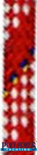Racing- 2002 5mm. rouge/blanc (100 m) Poly Ropes - réf POL2229912050