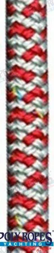 Racing 4004 6mm. gris/rouge 100m Poly Ropes - réf POL2282952006