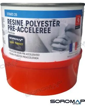 Resine polyester 375 gr Soromap – réf SOR140090