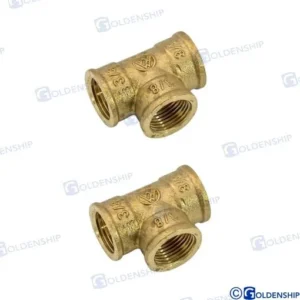 T en laiton h/h/h 1 1/2 Goldenship - réf GS30185