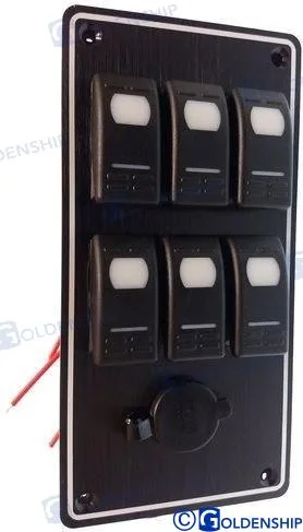 Tableau 3 + 3 interrupteurs Goldenship – réf GS11183