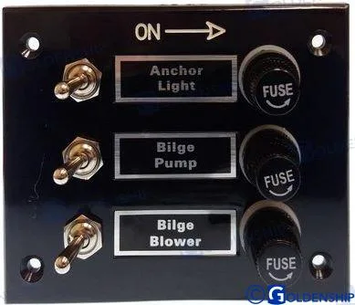 Tableau 3 interrupteurs Goldenship - réf GS11190