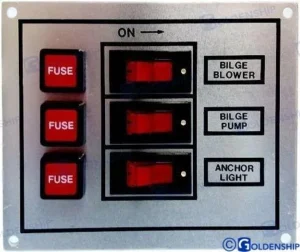 Tableau 3 interrupteurs Goldenship – réf GS11192