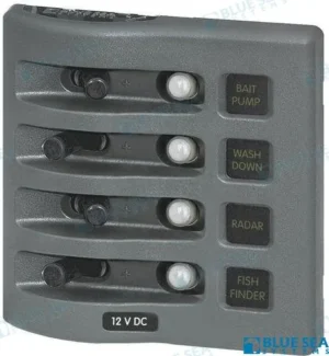 Tableau horizontal 4 interrupteurs Blue Sea – réf BS4374