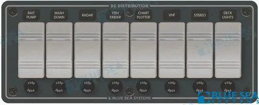 Tableau horizontal 8 interrupteurs Blue Sea - réf BS8261