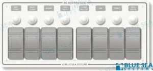 Tableau horizontal blanc 8 interrupteurs Blue Sea - réf BS8271