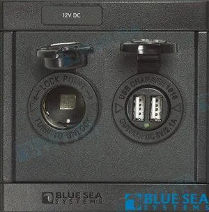 Tableau prise 12v + usb Blue Sea – réf BS1478