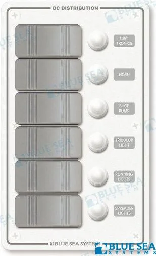 Tableau vertical blanc 6 inter Blue Sea - réf BS8273