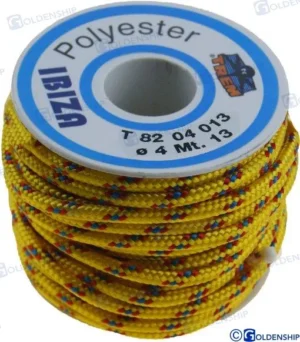 Tresse polyester jaune 2,5 mm Goldenship – réf GS60151