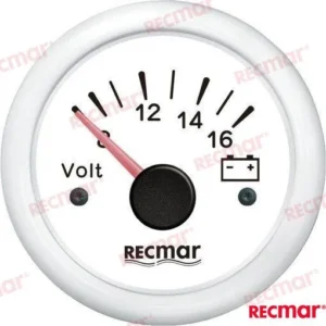 Voltmetre 8 / 16v blanc Recmar – réf RECKY13304