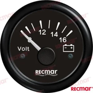Voltmetre 8 / 16v noir Recmar – réf RECKY13200