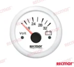 Voltmetre 8 / 32v blanc Recmar - réf RECKY13305